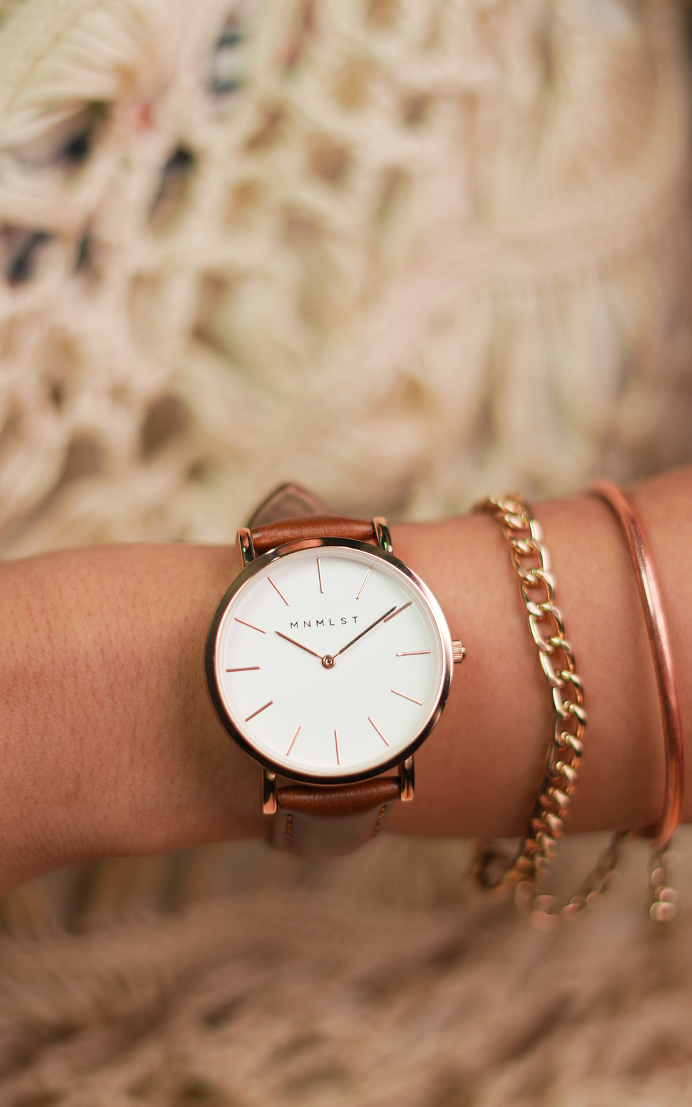 Scarlet (Rose Gold & Brown)