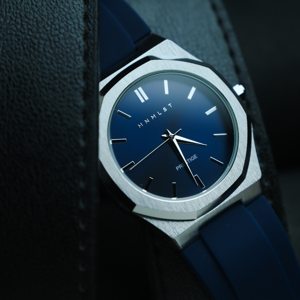 Prestige Azure - Blue Dial, Blue Strap and Silver Case