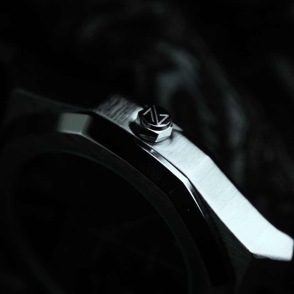 Prestige Steel - Silver Case, Dark Grey / Gunmetal Dial, Black Strap